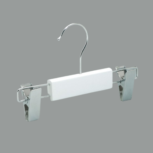 50 Adet Beyaz Bebek Pantolon Etek Askısı Ayarlanabilir Klipsli Alt Takım Askısı Ahşap askı